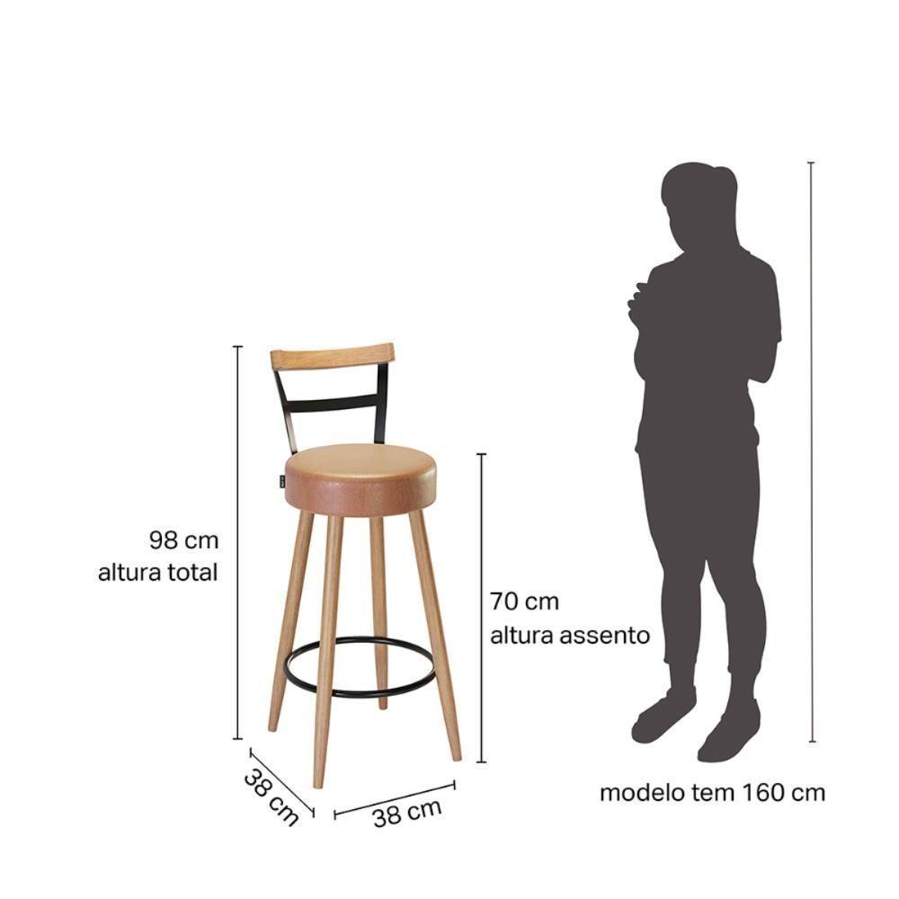 Conjunto Mesa Com 2 Banquetas Grecia Amarula - 5