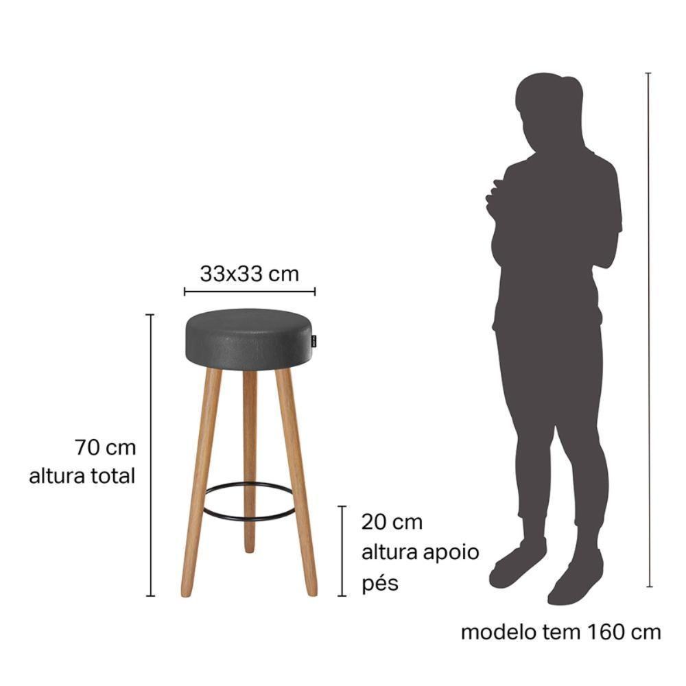 Kit Mesa Com 2 Banquetas Grecia Preto - 4