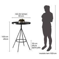 Kit Mesa Com 2 Banquetas Grecia Preto - 3