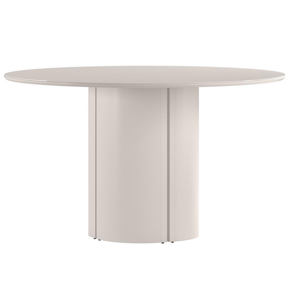 Mesa De Jantar 6 Lugares Redonda 135cm Verbena N01 Off White - Lyam Decor - 1
