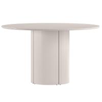 Mesa De Jantar 6 Lugares Redonda 135cm Verbena N01 Off White - Lyam Decor - 1