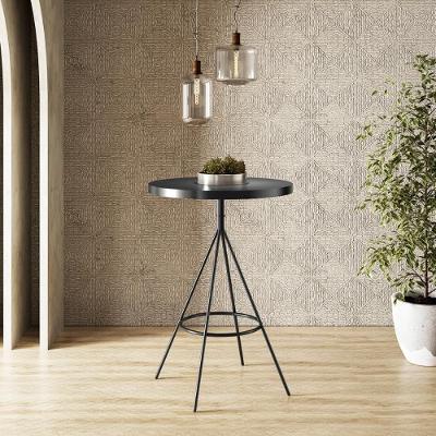 Mesa Rodonda Aço Madri Preto