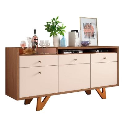 Balcão Aparador Buffet 2 Portas Ellora H01 Castanho/off - Mpozenato