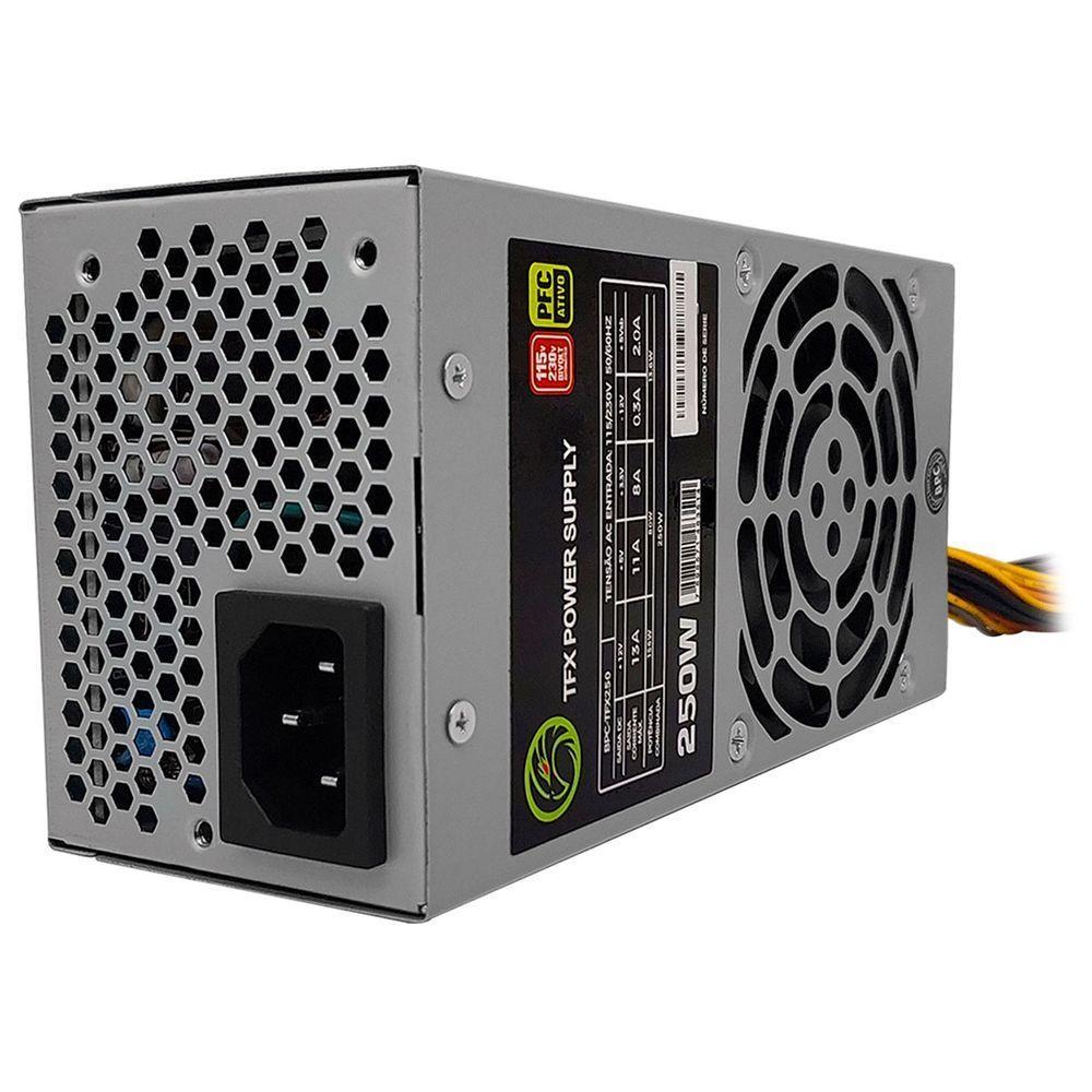 Fonte 250w Tfx Slim Brazil Pc, Bivolt Automático, Oem - Bpc-tfx250-pfc - 1