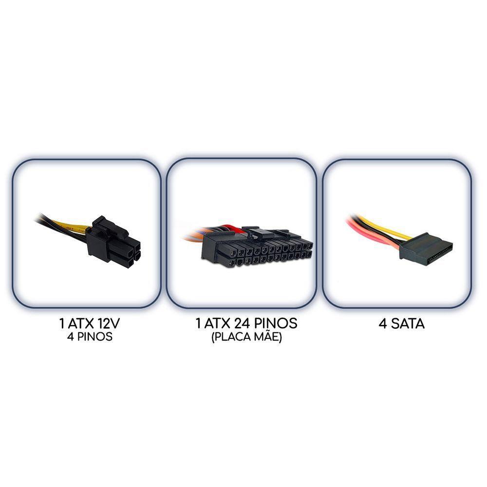 Fonte 250w Tfx Slim Brazil Pc, Bivolt Automático, Oem - Bpc-tfx250-pfc - 2