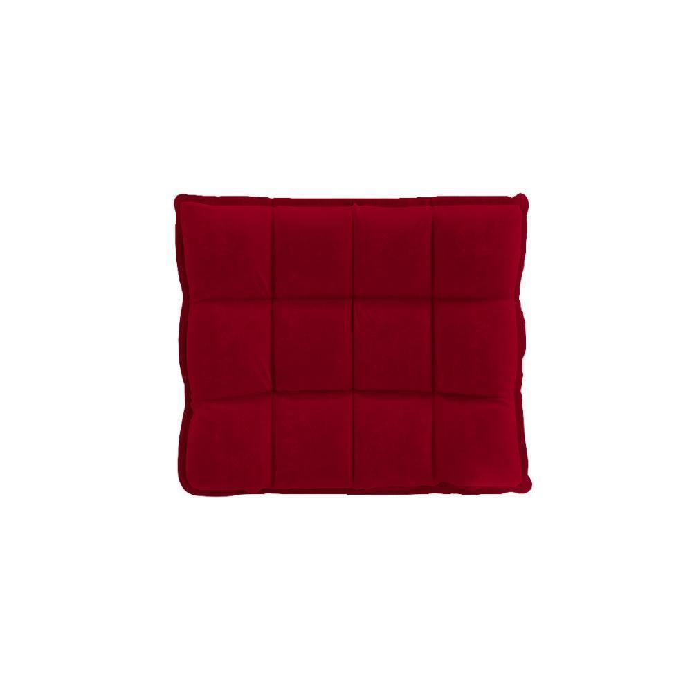 Puff Luxo Decorativo Estilo Versátil Sala Escritório Lounges Vermelho - 3