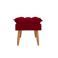 Puff Luxo Decorativo Estilo Versátil Sala Escritório Lounges Vermelho - 2