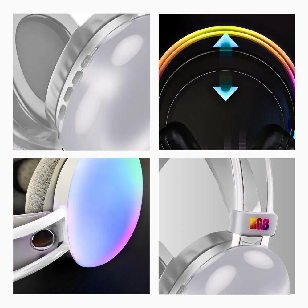 Headset Fone De Ouvido Sem Fio Bluetooth V5.3 Com Led Disco Pulse Pg580 - 4