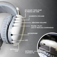 Headset Fone De Ouvido Sem Fio Bluetooth V5.3 Com Led Disco Pulse Pg580 - 3