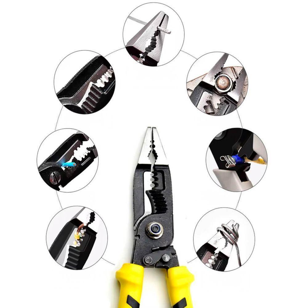 Alicate Profissional Multifuncional 8 Pol Versátil Aço Carbono - 5