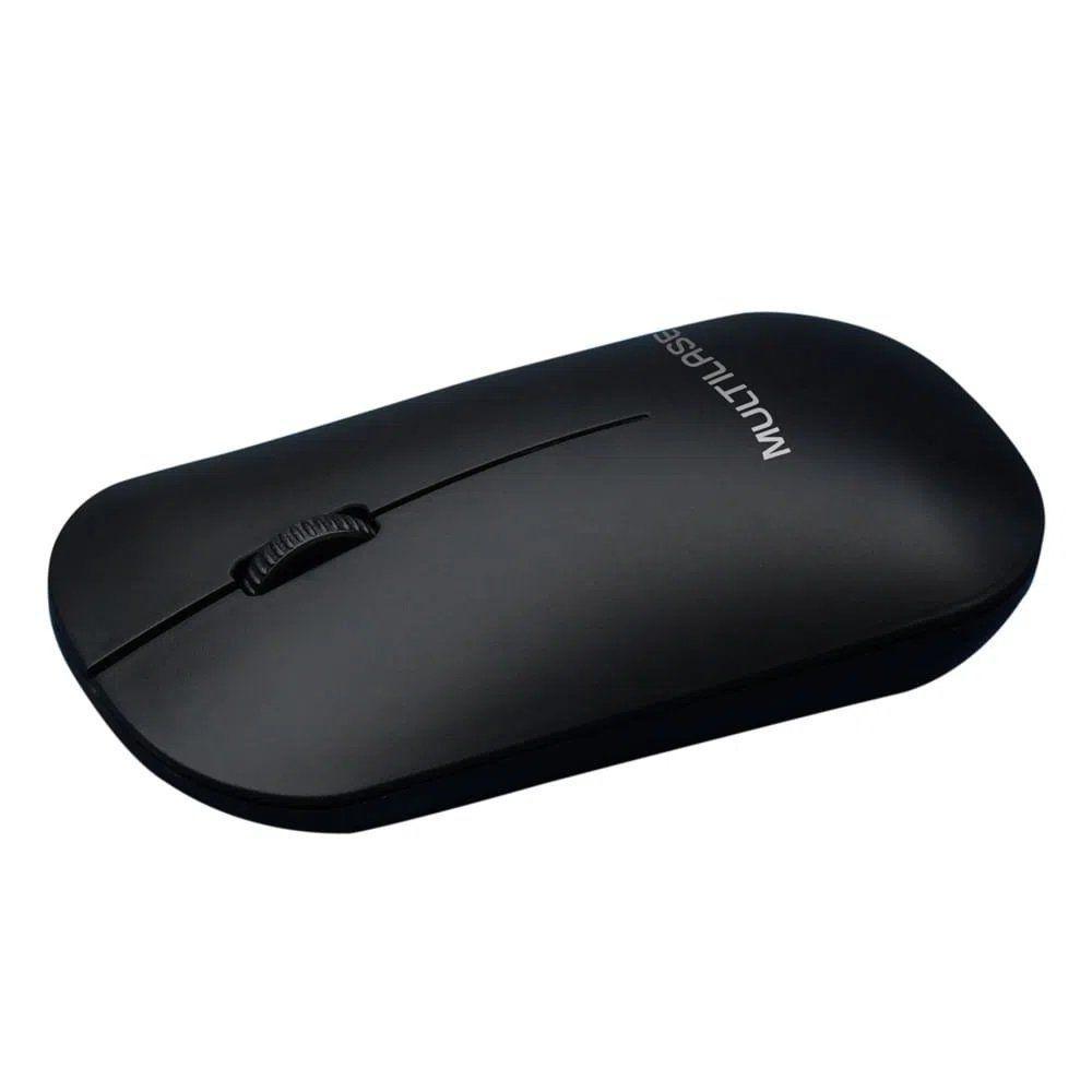 Mouse Usb S/ Fio Multilaser Slim Preto - 2