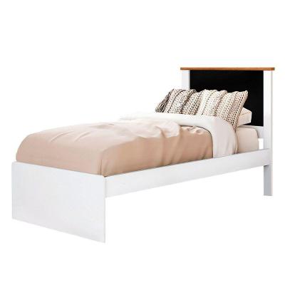 Cama De Solteiro Barcelona Tebarrot Branco-preto