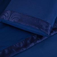 Jogo De Lençol Zurique Queen 4 Peças Micro Percal 400 Fios Friso Decorativo - Azul Marinho - 2