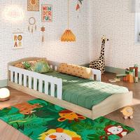 Cama Com Colchão Gazin Solteiro Montessoriana Encanto Completa Móveis Carvalho Branco - 2