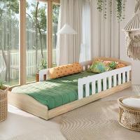 Cama Com Colchão Gazin Solteiro Montessoriana Encanto Completa Móveis Carvalho Branco - 7
