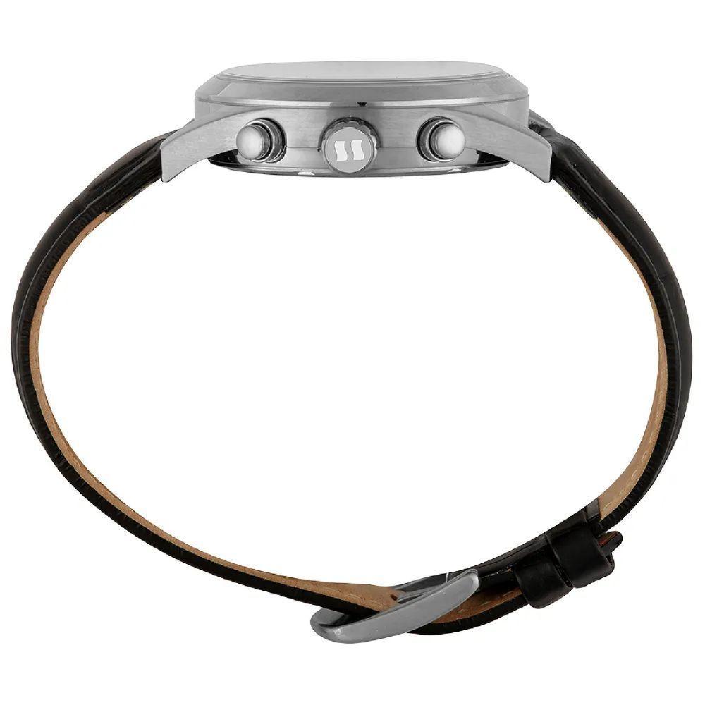 Relógio Seculus Cronógrafo 77308g0svnc1 Vidro Abaulado Couro Prata - 3