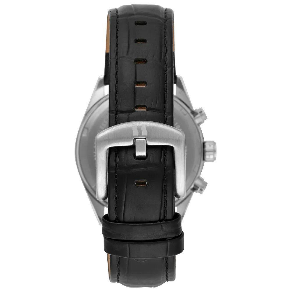 Relógio Seculus Cronógrafo 77308g0svnc1 Vidro Abaulado Couro Prata - 4