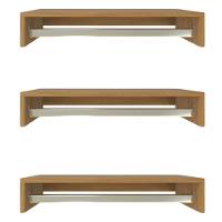 Kit 3 Cabideiros De Parede Suspenso 70x25x11,5 Amadeirado - 1