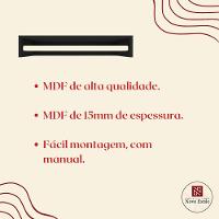 Kit 3 Cabideiros De Parede Suspenso 60x25x11,5 Preto