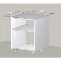 Kit 2 Mesa Cabeceira Nicho Quarto 39x50x37 Branco - 5