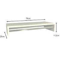 Kit 3 Cabideiros De Parede Suspenso 70x25x11,5 Branco - 3