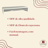 Kit 3 Cabideiros De Parede Suspenso 70x25x11,5 Branco - 5