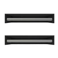 Kit 2 Cabideiro De Parede Suspenso 80x25x11,5 Preto - 1