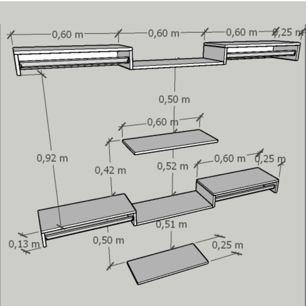 Kit Closet Com Cabideiros E Prateleiras Branco Organização Moderna Para Seu Quarto - 6