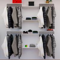 Kit Closet Com Cabideiros E Prateleiras Branco Organização Moderna Para Seu Quarto - 1
