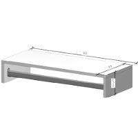 Kit 3 Cabideiros De Parede Suspenso 60x25x11,5 Branco - 5