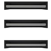 Kit 3 Cabideiros De Parede Suspenso 70x25x11,5 Preto - 1