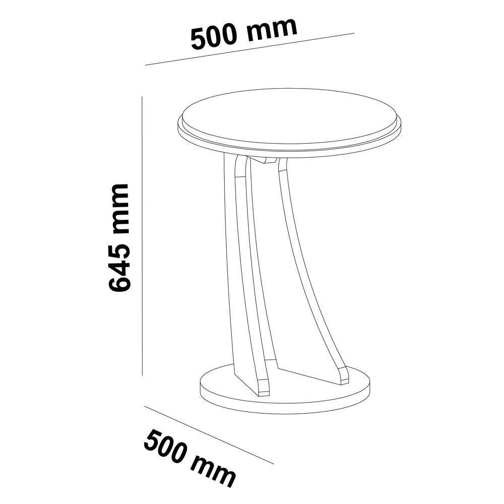 Mesa De Apoio Mdf Sala De Estar 50 Cm 4211 Off White Arly Off White - 3
