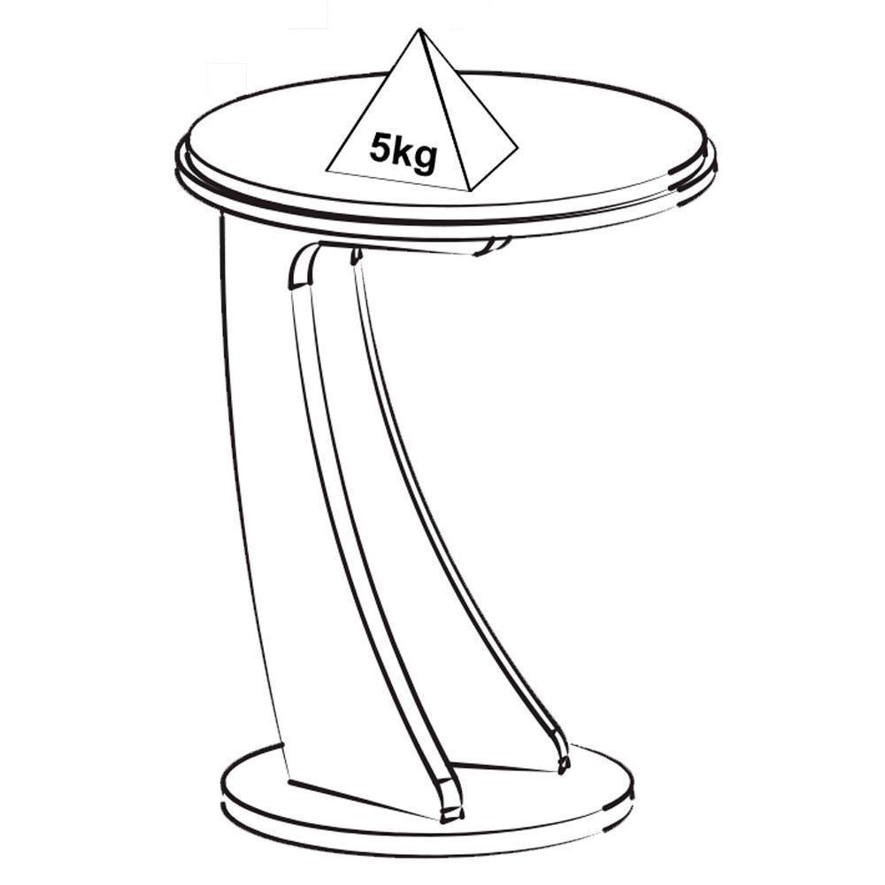 Mesa De Apoio Mdf Sala De Estar 50 Cm 4211 Off White Arly Off White - 4