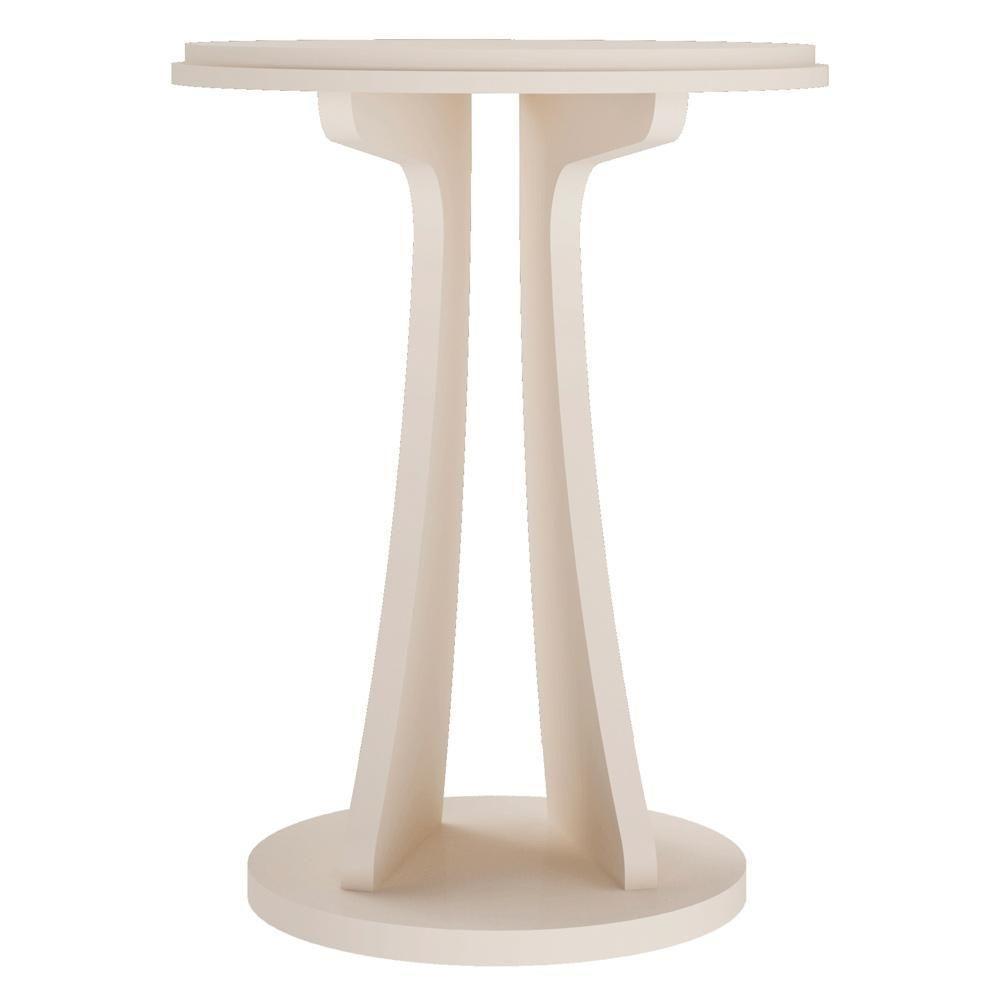 Mesa De Apoio Mdf Sala De Estar 50 Cm 4211 Off White Arly Off White - 5