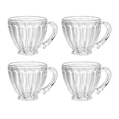 Jogo 4 XícarasDe Chá De Cristal Ecológico Café Imperial 200ml Lyor