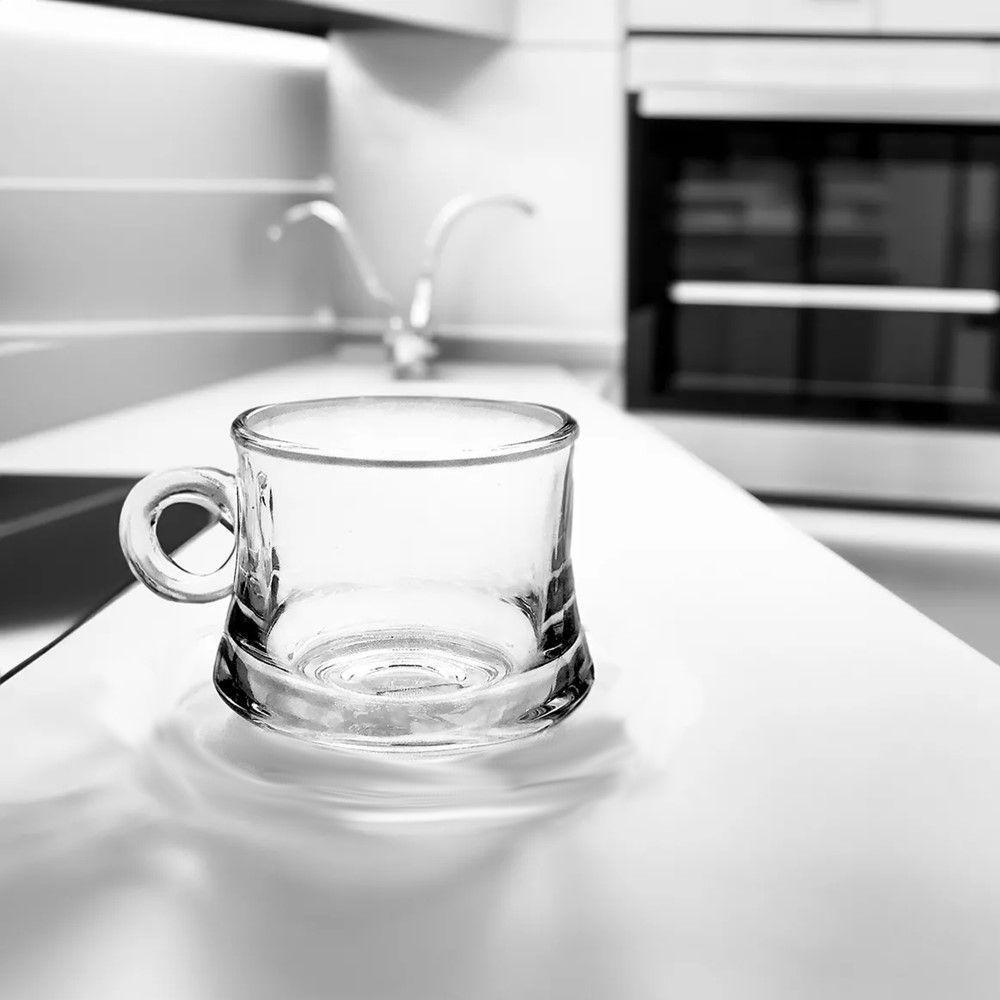 XícarasDe Café De Vidro Robusta Lisa 85ml Em Casa Tem - 4