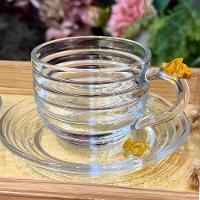 XícarasDe Chá Com Pires Little Bee Abelha Colmeia Mel Cristal Ecológico 200ml Lyor - 2