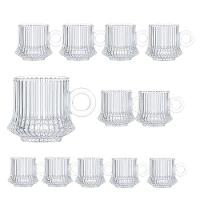 Jogo 12 XícarasDe Café Caneca Vidro Robusta Lines 85ml Em Casa Tem - 1