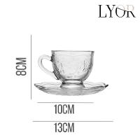 XícarasDe Chá Café Com Pires Cristal Ecológico New Butterfly Flores Borboletas 180ml Lyor