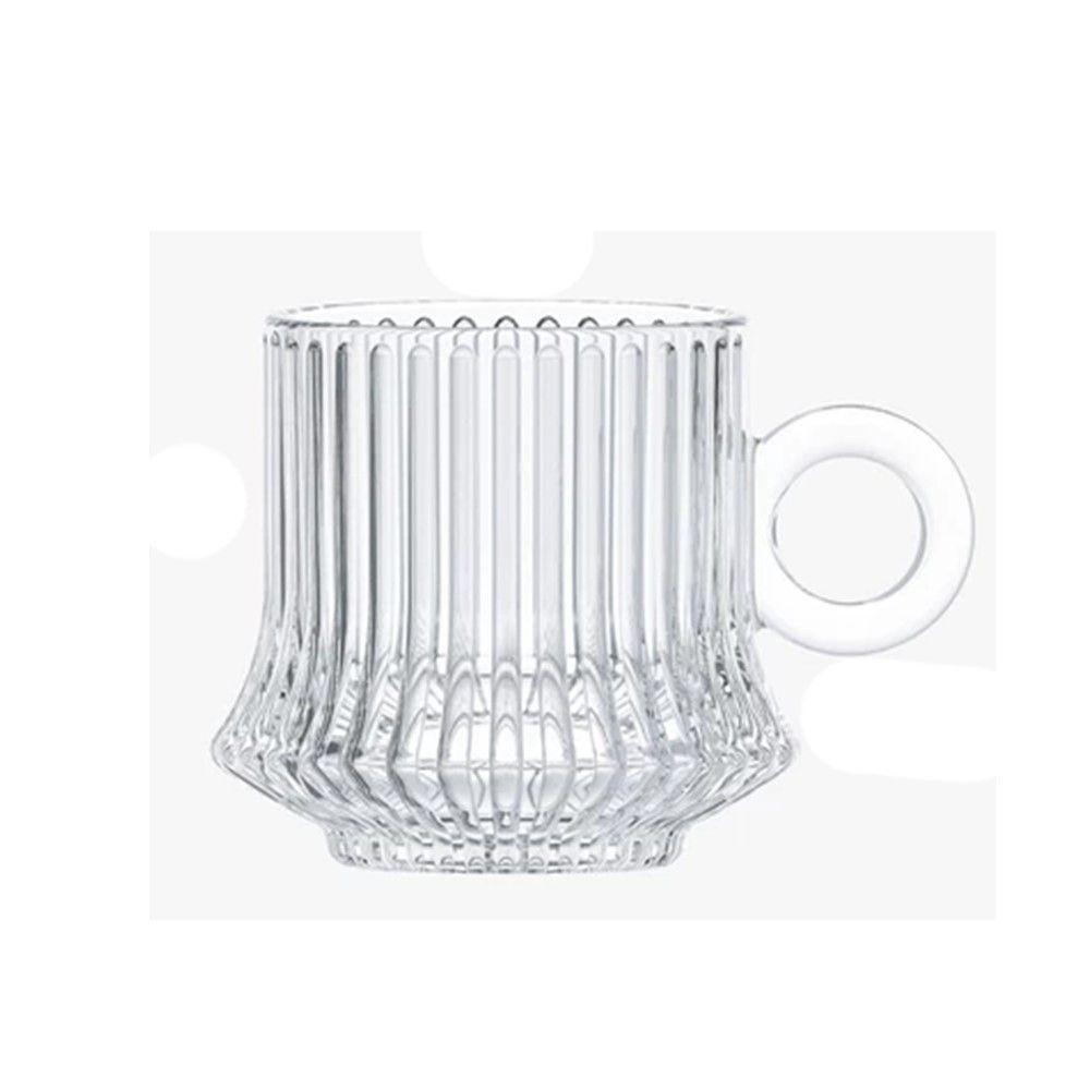 Jogo 10 XícarasDe Café Caneca Vidro Robusta Lines 85ml Em Casa Tem - 3