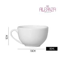 XícarasDe Café Com Pires Stripe Azul Cerâmica Alleanza 80ml - 5