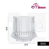 Jogo 4 XícarasDe Café Caneca Vidro Robusta Lines 85ml Em Casa Tem - 5