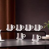 Jogo 8 XícarasDe Café Caneca Vidro Robusta Lines 85ml Em Casa Tem - 5