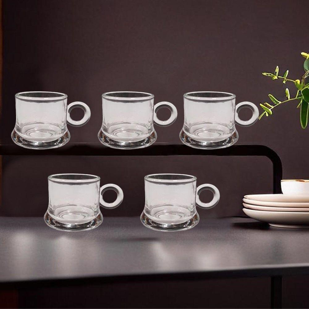 Jogo 10 XícarasDe Café Caneca Vidro Robusta Lisa 85ml Em Casa Tem - 3