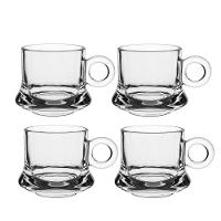Jogo 4 XícarasDe Café Caneca Vidro Robusta Lisa 85ml Em Casa Tem - 1