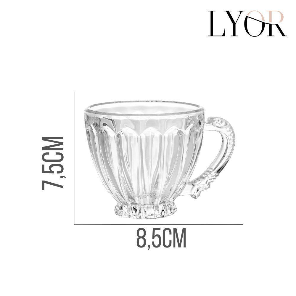 Jogo 2 XícarasDe Chá De Cristal Ecológico Café Imperial 200ml Lyor - 4