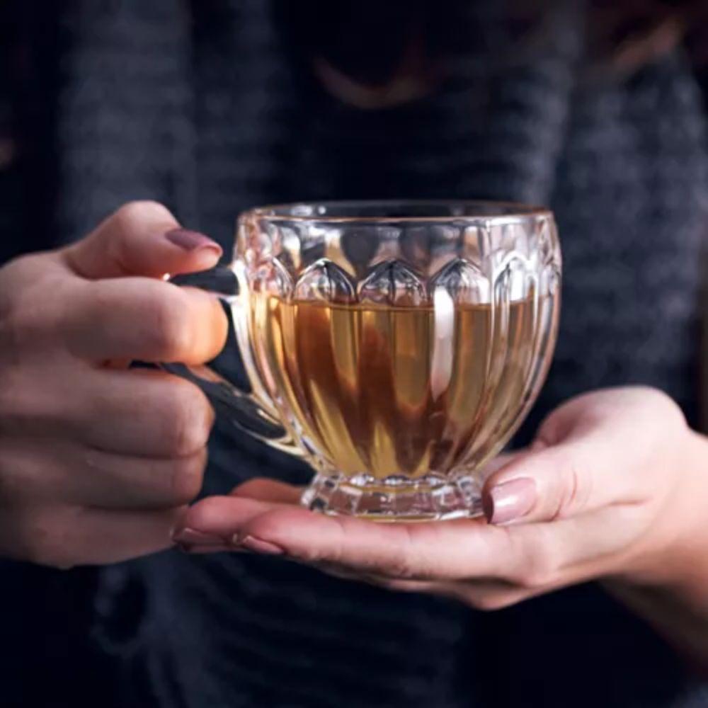 Jogo 2 XícarasDe Chá De Cristal Ecológico Café Imperial 200ml Lyor - 5