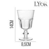 Jogo 2 Taça De Vidro Para água Suco Refrigerante Belle Epoque 225ml Lyor - 3