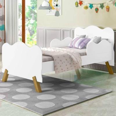Cama Infantil Nuvem Pés Madeira Maciça Branco Shop Jm