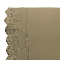 Jogo De Cama Lençol Casal Supremo 3 Peças Micropercal 300 Fios Cáqui 100% Poliéster - 4